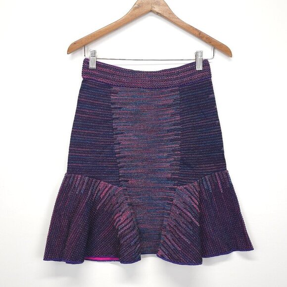 M Missoni Multi Color Trumpet Knit Mini Skirt - Picture 6 of 13